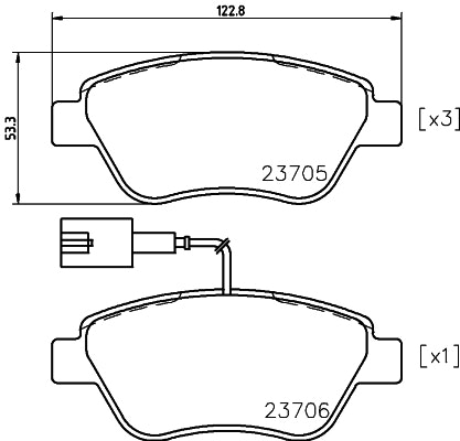 NF PARTS Комплект тормозных колодок, дисковый тормоз NF0018821